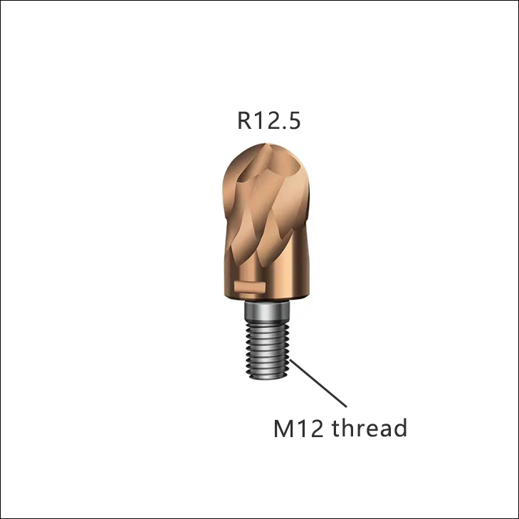 2 Flute Ball Nose End Mill with Irregular Helix Flute Exchangeable Head End Mill Indexable ball nose end mill Shandong Denso Pricision Tools Co.,Ltd.